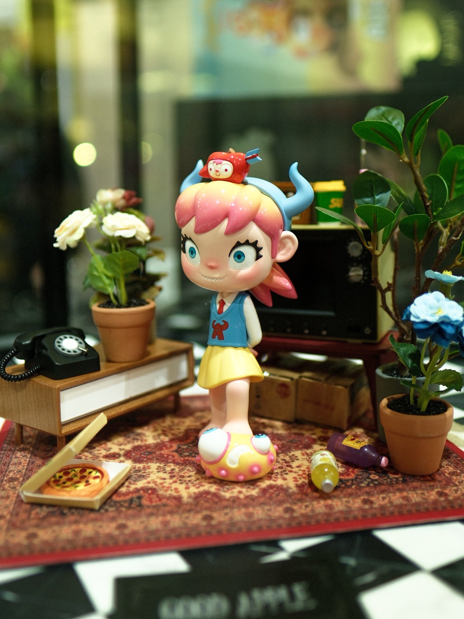 sugopop at thailand toy expo 2026 product display good apple polyurethane figure 3/4 view